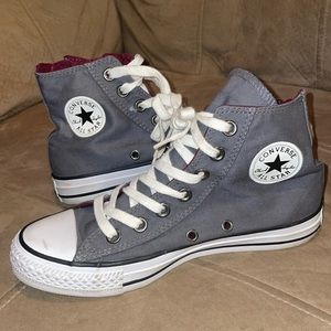 Converse Grey and Burgundy